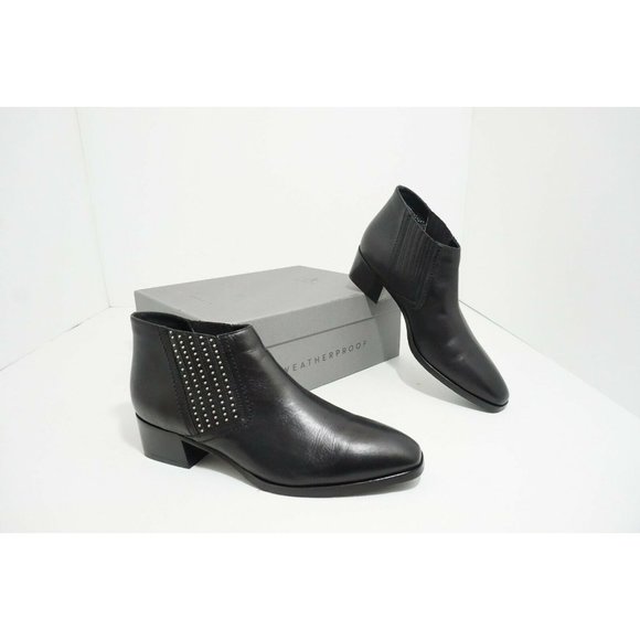 Aquatalia Fiore Waterproof Western Studded Chelsea Bootie Black Leather US 10 M - Picture 4 of 11